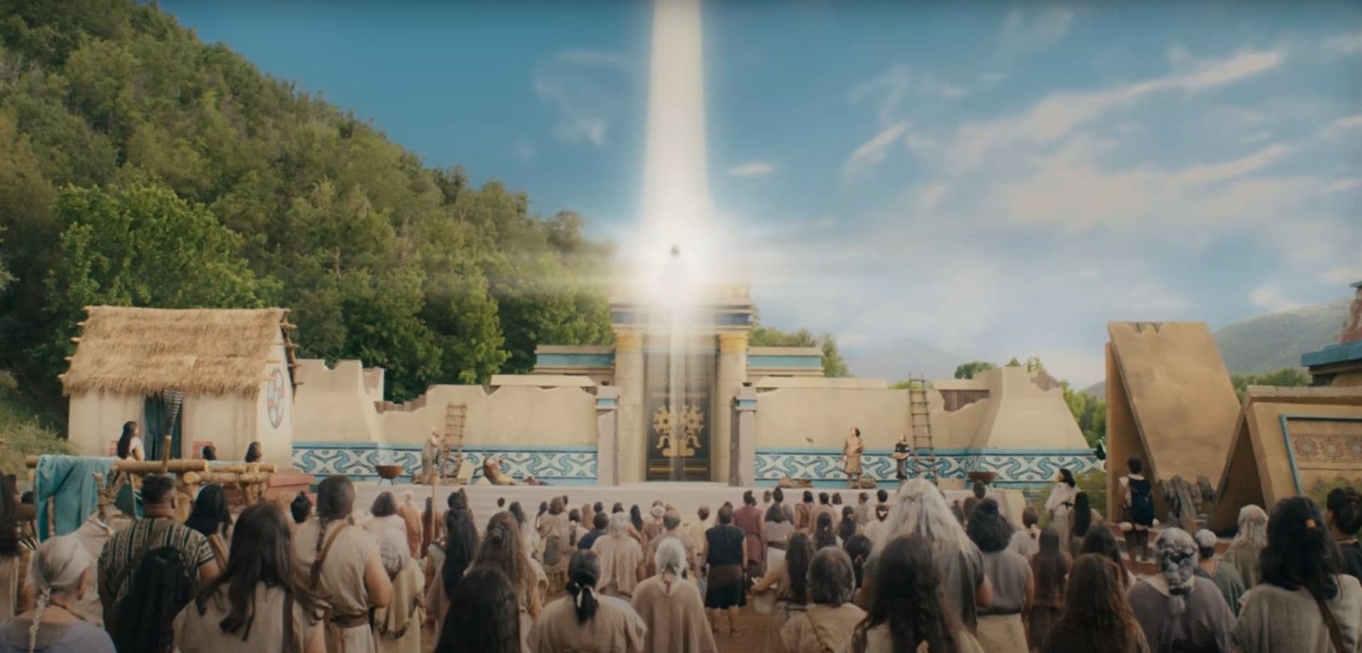 Jesús visitando el templo de Abundancia.