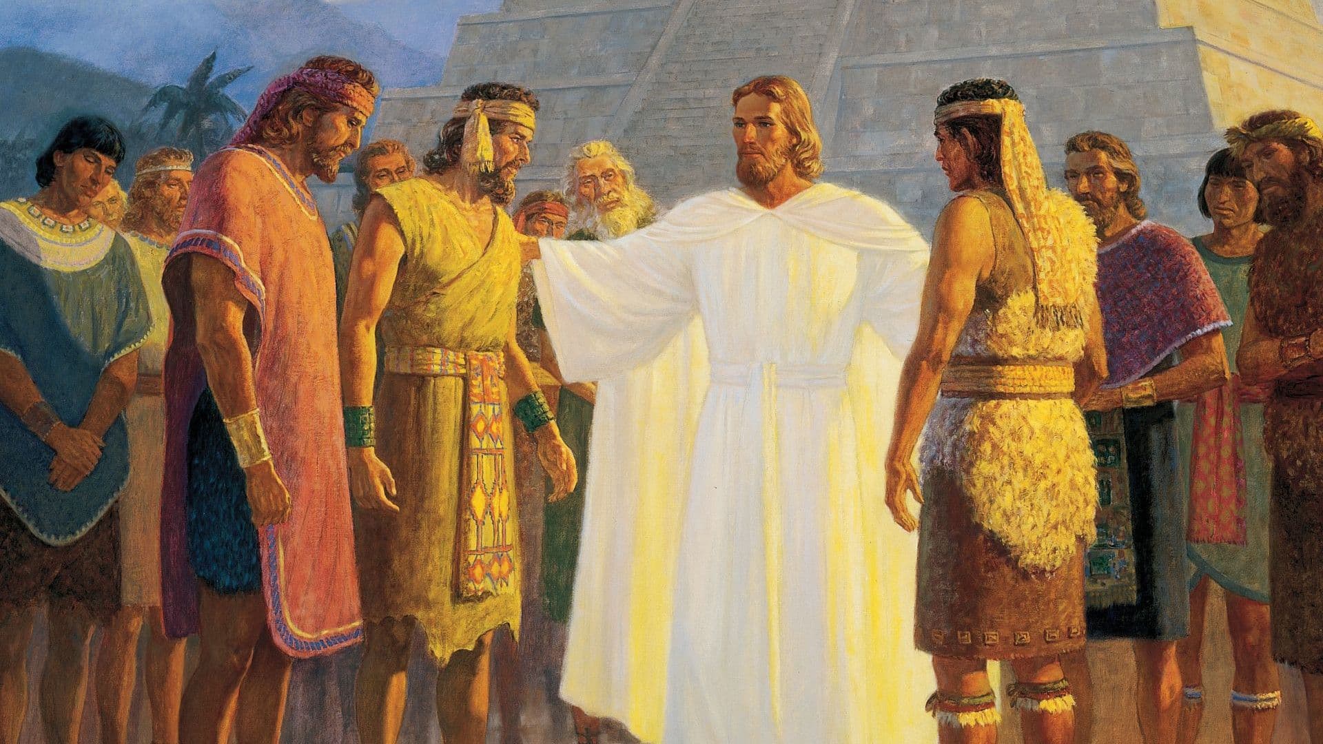 “Christ with Three Nephite Disciples” by Gary L. Kapp