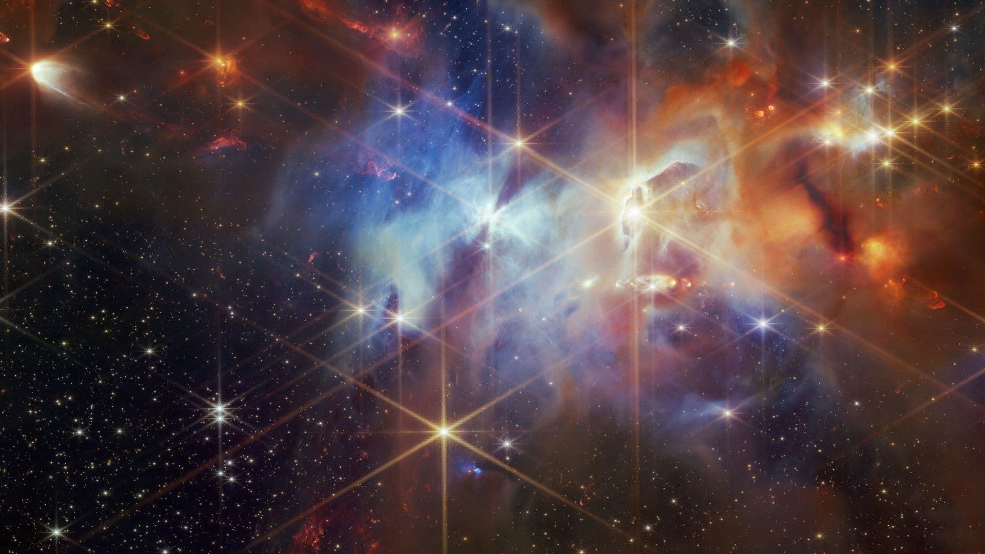 Detalle de una fotografía de la Nebulosa Serpens tomada por el Telescopio Espacial James Webb. Imagen de dominio público.